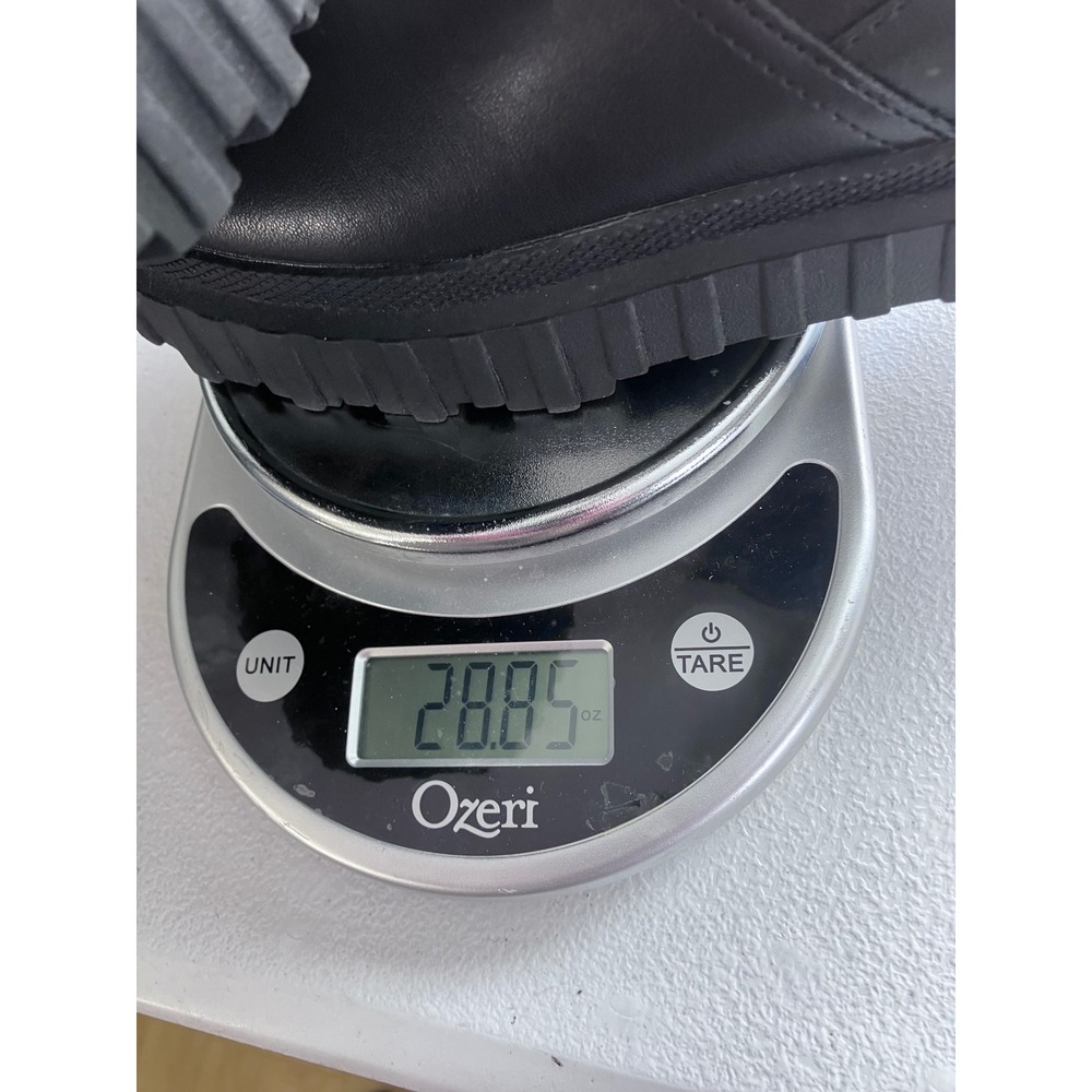 Zara Black Lug Sole Ankle Boots Starfit Insole Platform Zip 2100/130/800 Size 35 - Picture 12 of 12